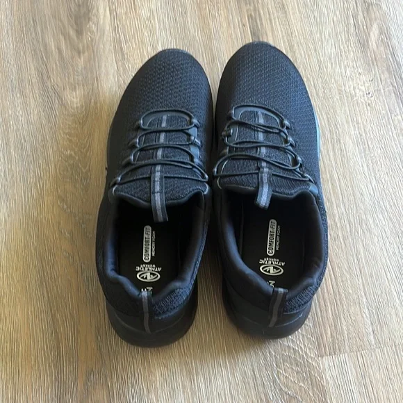 Athletic Works Comfort Fit Memory Foam Black Slip On Sneakers Size 9W - Picture 3 of 6